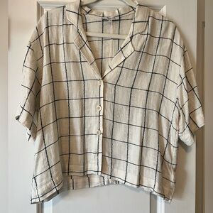 Madewell boxy camp shirt